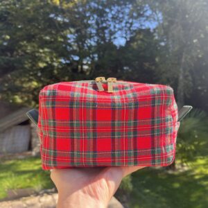 trousse tartan noel fait main