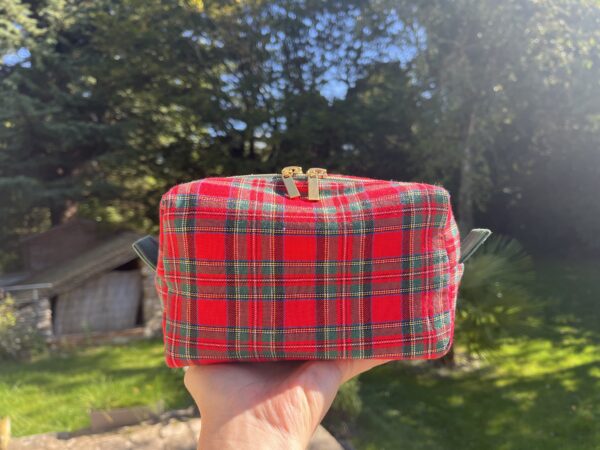 trousse tartan noel fait main